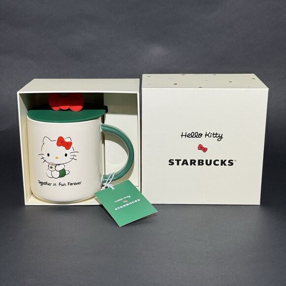 Starbucks x Hello Kitty 2025 Ceramic Mug 16 oz – Limited Holiday Edition NEW - Picture 1 of 8